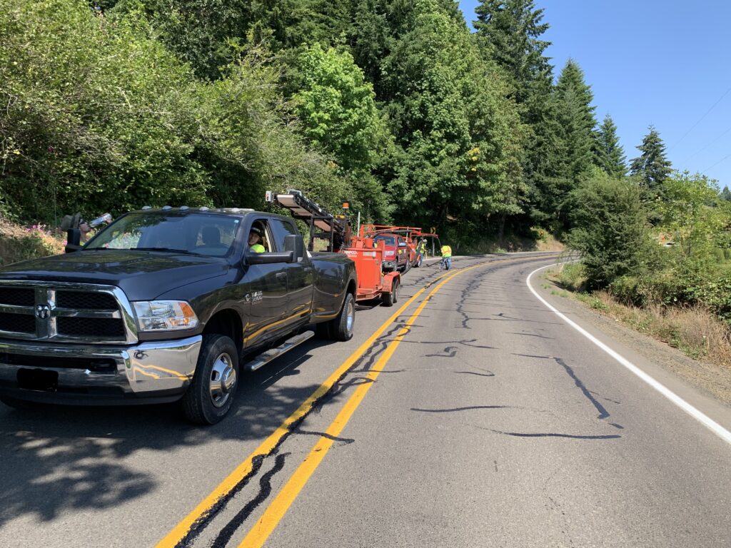 asphalt road crack seal