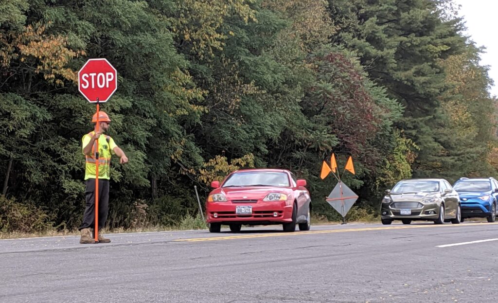 traffic control flagger